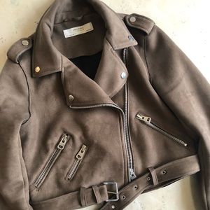Zara Cropped Moto Jacket
